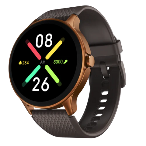 Noise Fuse 1.38'' Round Display with Bluetooth Calling, Metallic Finish,IP68 Rating Smartwatch  (Brown Strap, Regular)